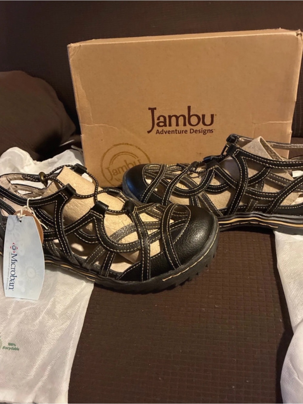 Jambu Black Multi-Strap Comfort Sandals - Picture 5 of 7
